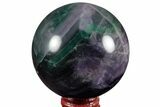 Colorful, Banded Fluorite Sphere - China #190792-1